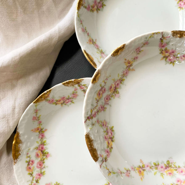 Antique French Porcelain Berry Bowls - Set of Five by Theodore