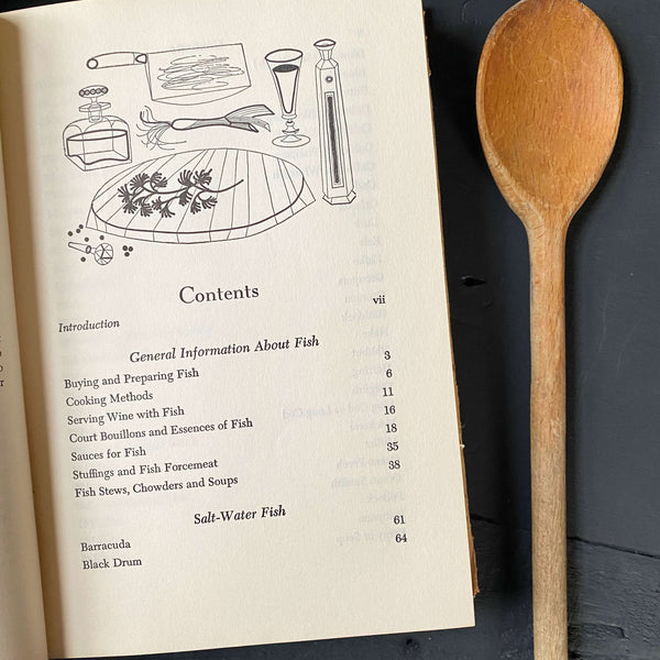 First Edition James Beards Fish Cookery 1954, No. 54-11122. Ill. outlet Harry Diamond