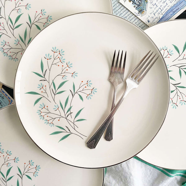 Vintage 1950s Taylor Smith Taylor Petal Lane Dinner Plates circa