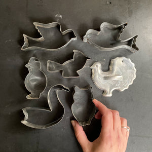 Vintage Metal Bird Cookie Cutters - Sold Individually