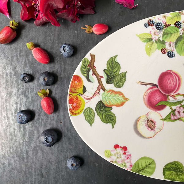 Vintage Portmeirion Ceramic Cheese Board - Pomona Pattern circa