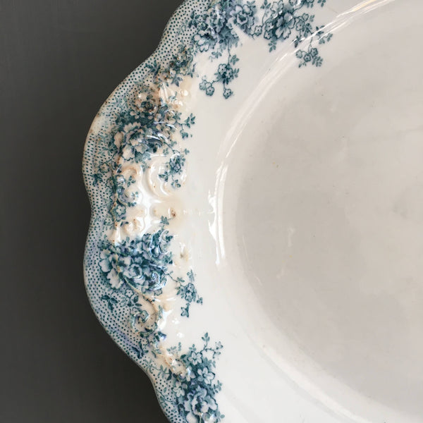Antique JHW & Sons Hanley Semi Porcelain Platter circa 1890's