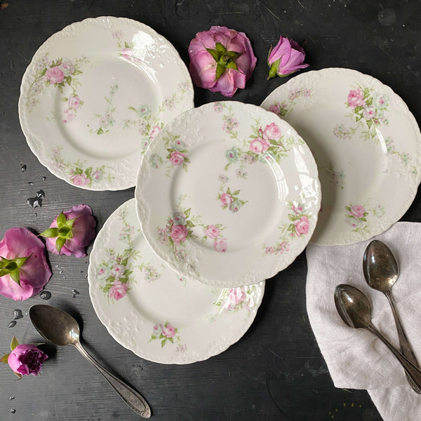 Antique Theodore Haviland Limoges Bread Plates circa 1903 - Set of
