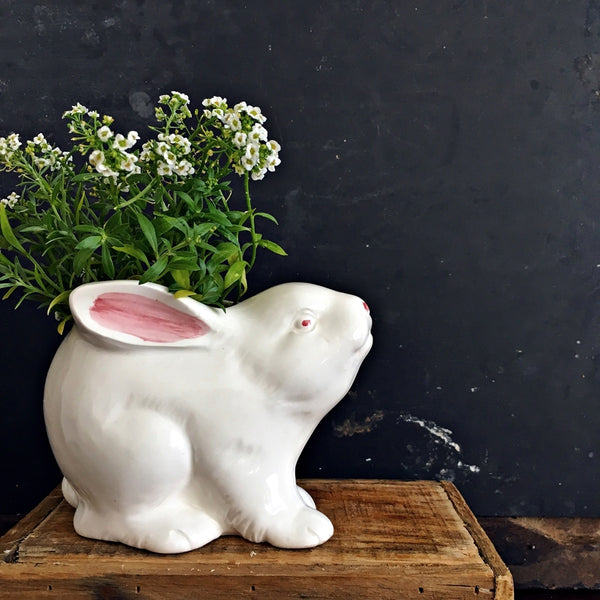 * vintage pot ୨୧ * 白ウサギさんの テリーヌポット b vintage pot ୨୧ * ウサギさんの テリーヌポット