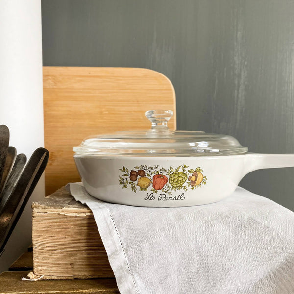 Vintage Corning Ware Spice of Life Covered Dish 6 and 1 2 inch Skillet Le Persil P 83 B