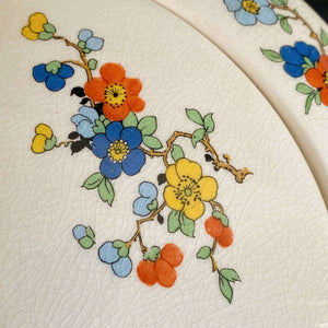 Vintage 1920s Crooksville Ivora Floral Covered Dish Tureen circa 1927