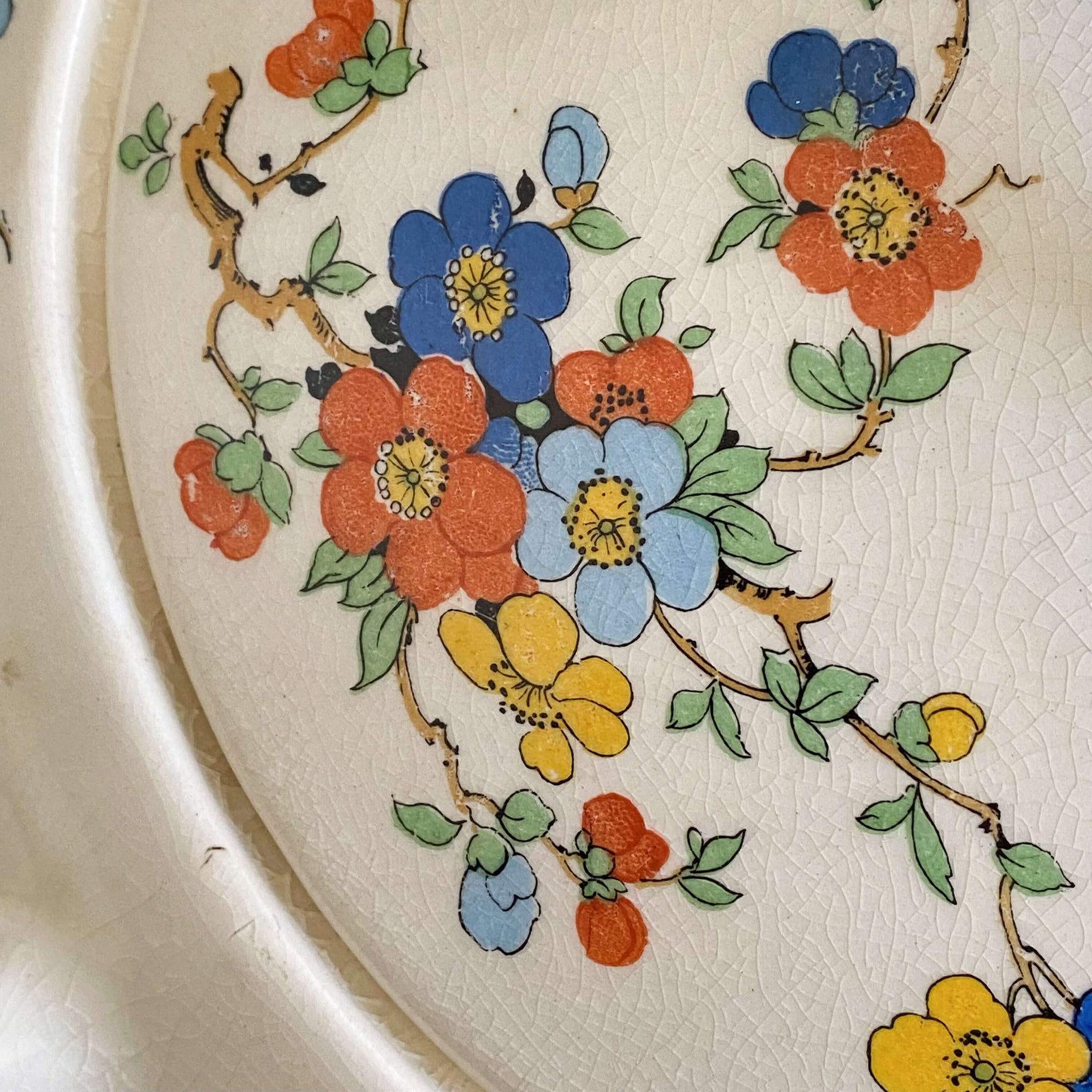 Vintage 1920s Crooksville Ivora Floral Covered Dish Tureen circa 1927