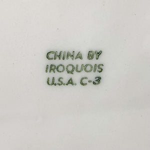 Vintage 1940s Iroquois China Restaurant Ware Oval Side Dish -  Green Swag #1037