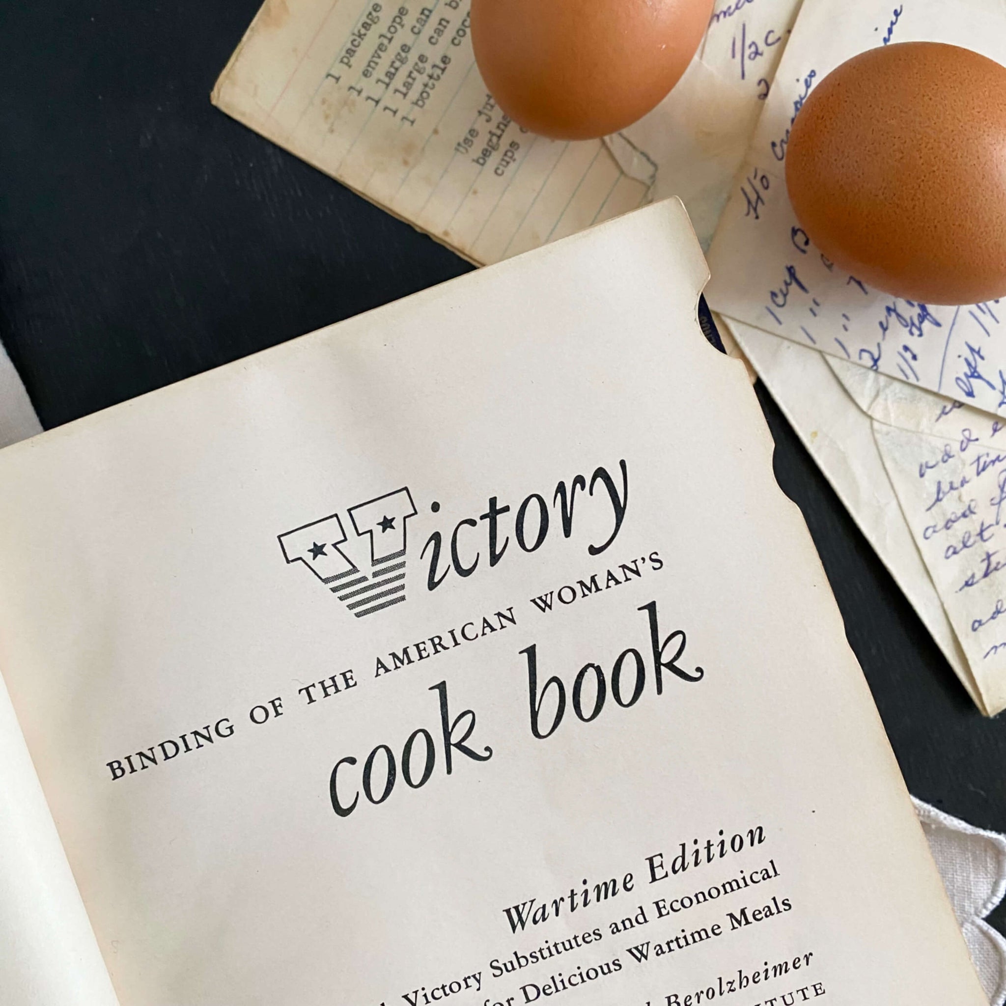 Victory Binding of The American Woman's Cook Book Wartime Edition circa 1943