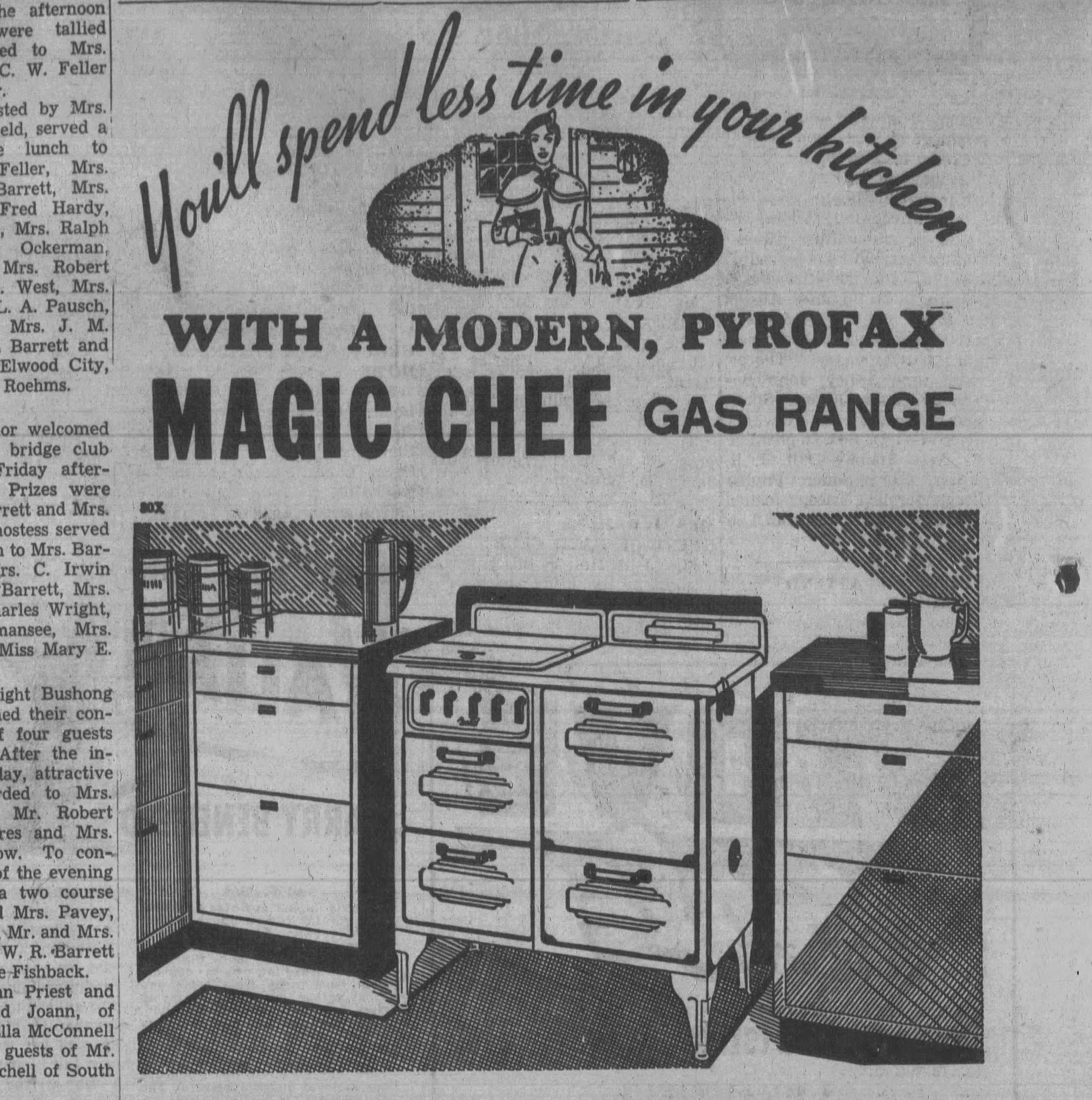 Vintage 1930s Magic Chef Cooking Coobook by American Stove Company - 1938 Edition