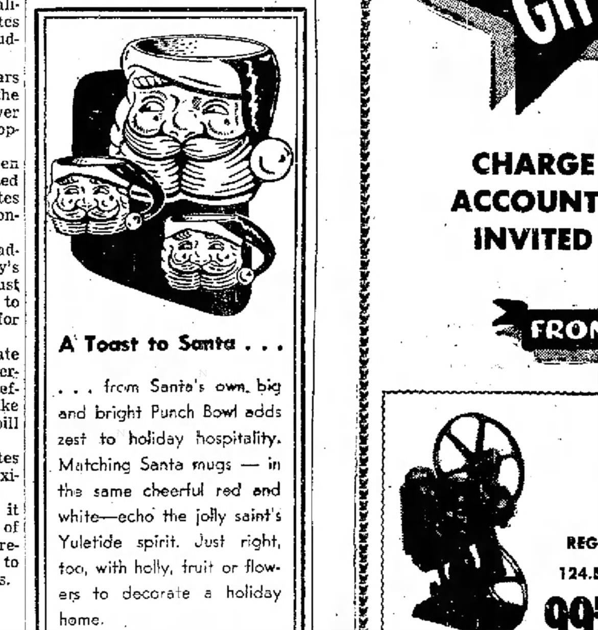 Vintage 1950s Santa Mug circa 1959