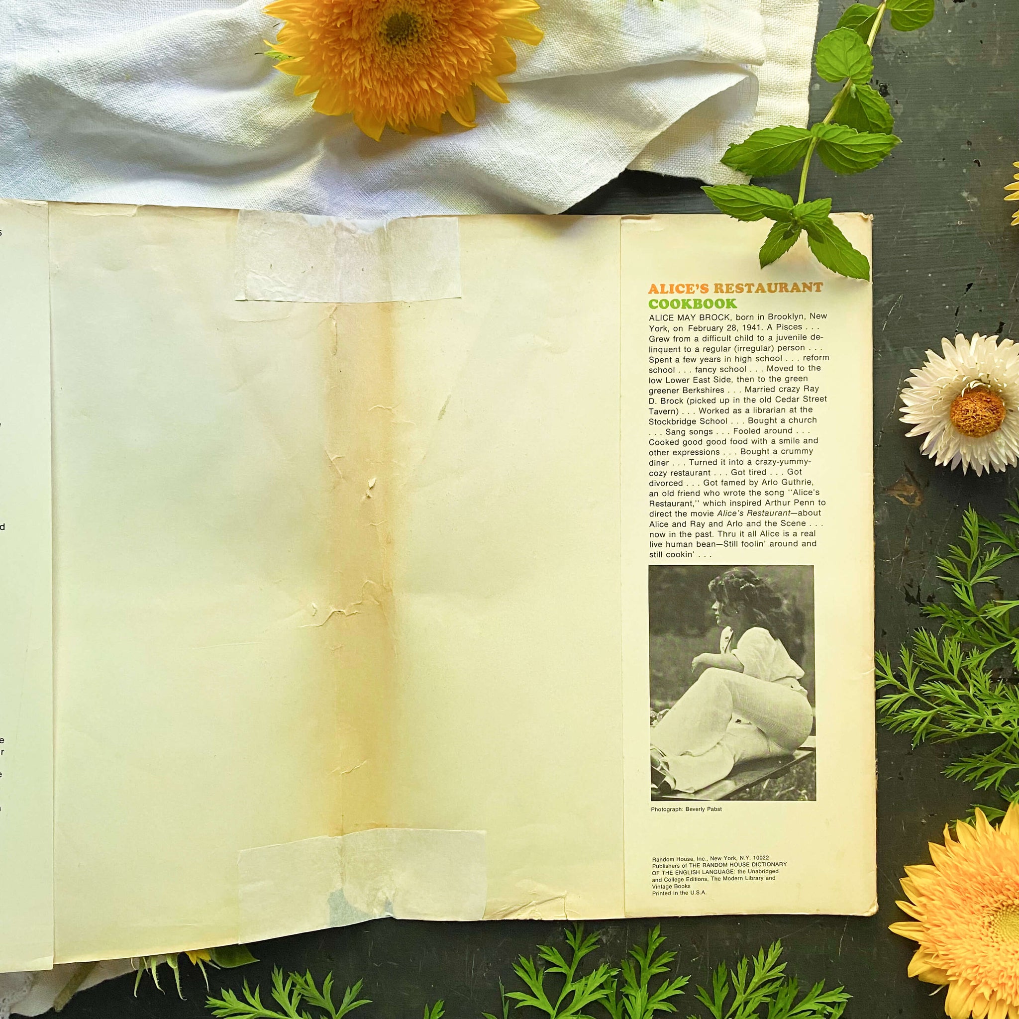 Alice's Restaurant Cookbook by Alice May Brock - Signed 1969 Edition First Printing