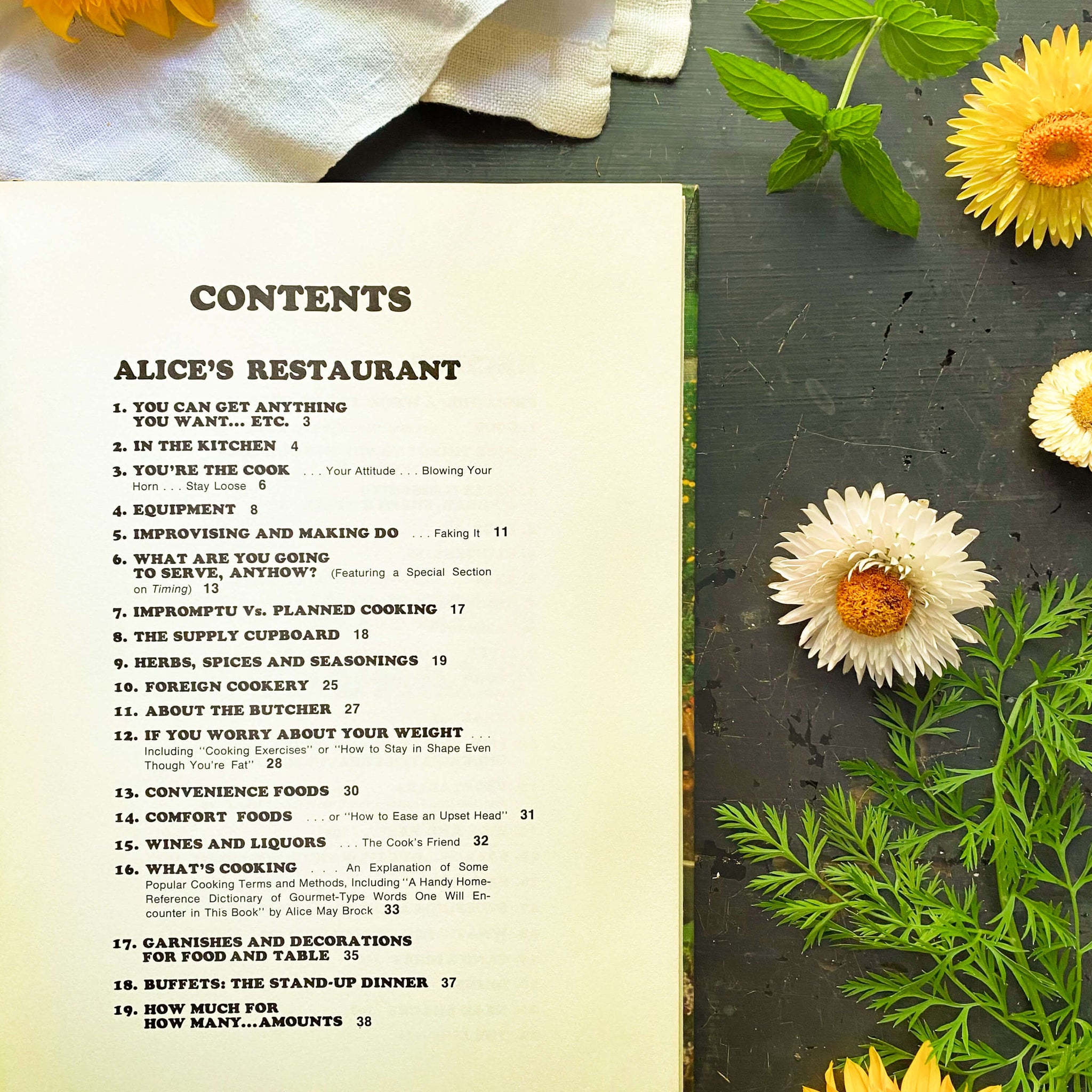 Alice's Restaurant Cookbook by Alice May Brock - Signed 1969 Edition First Printing