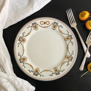 Rare Antique C&O Railroad Luncheon Plate circa 1923 - O.P.Co Syracuse Restaurant Ware