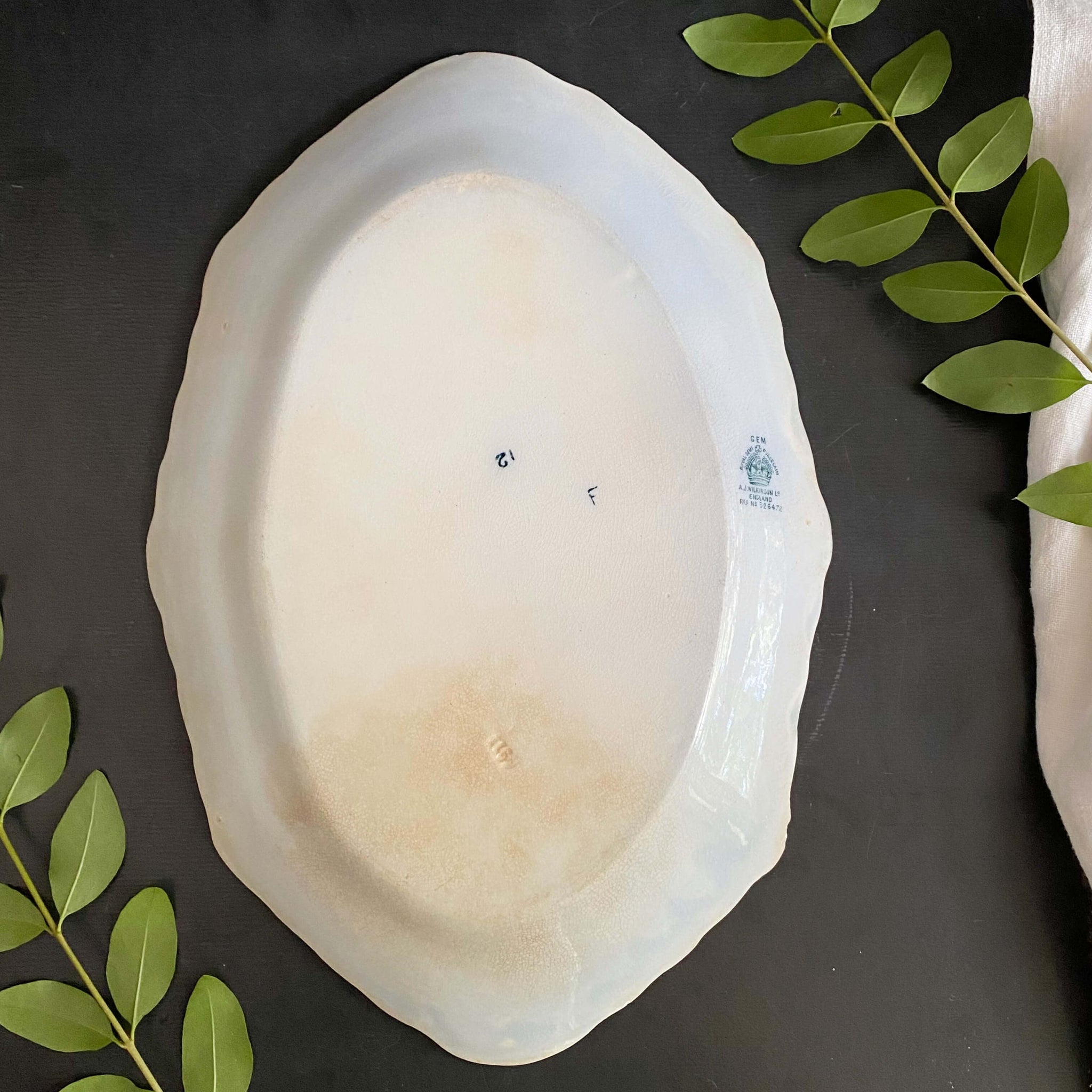 Rare Antique A.J. Wilkinson's Staffordshire Platter Gem Pattern circa 1890s-1920s
