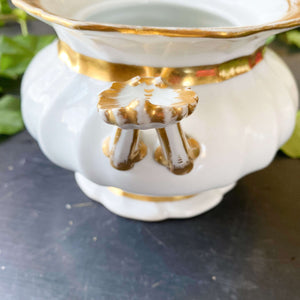 Antique 19th Century Royal Vienna Tea Service Set - Gold and White Porcelain - Circa 1838