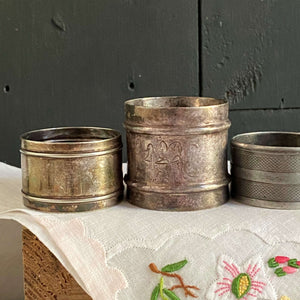 Mismatched Set of Vintage and Antique Napkin Rings - Set of Five
