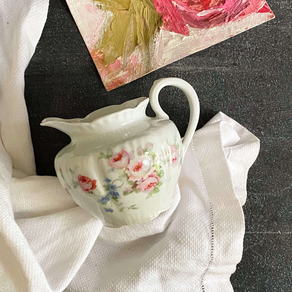 Antique Schwarzenhammer Porcelain Floral Creamer circa 1910-1923 by Schumann & Schreider