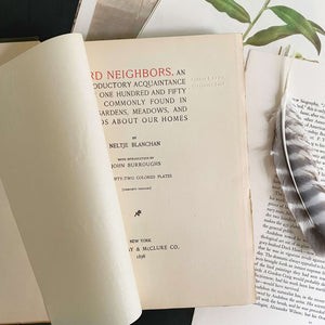 Bird Neighbors by Neltje Blanchan - 1898 Edition Fifth Printing