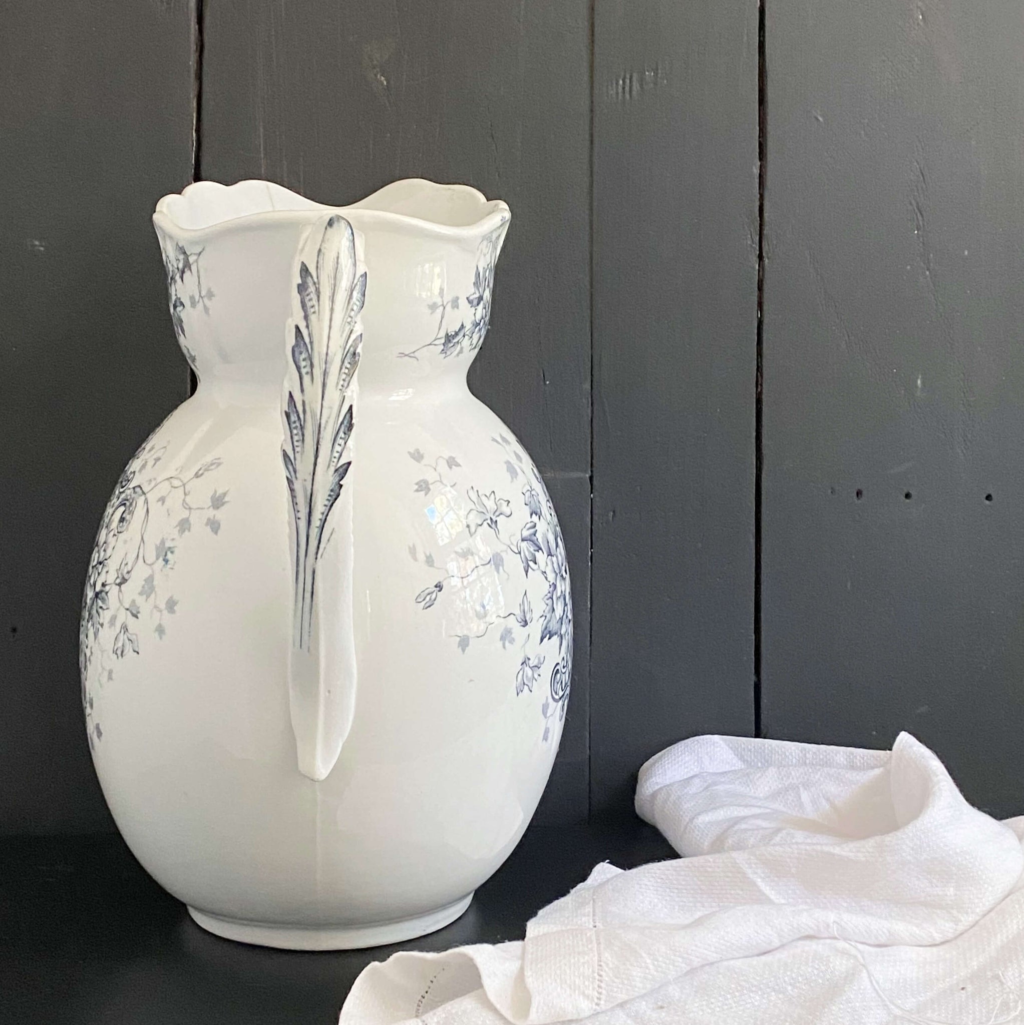Antique J.H.W. & Sons Wash Pitcher Cannes Pattern circa 1892-1924