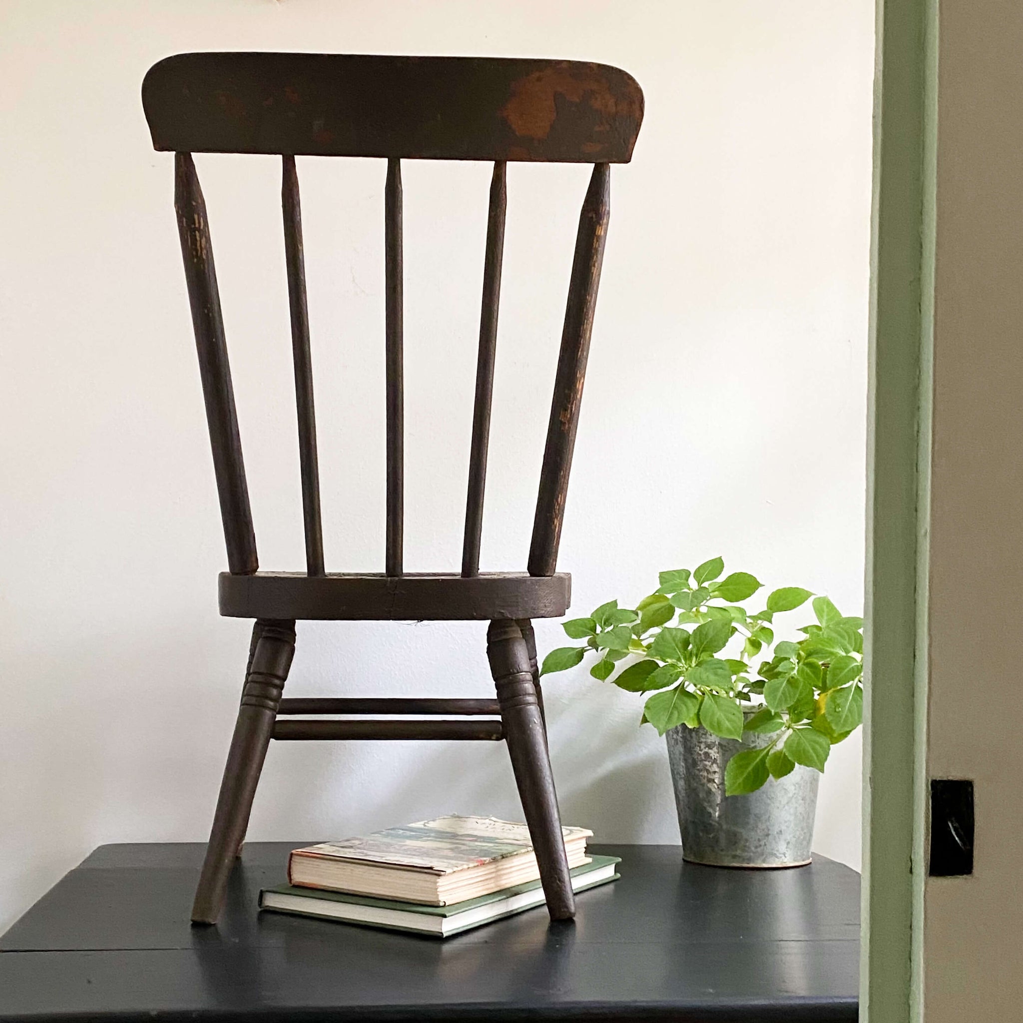 Antique Windsor Style Children's Potty Chair - Repurposed Plant Stand