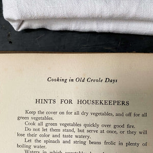 Cooking in Old Creole Days by Celestine Eustis circa 1903 - Rare First Edition Antique Cookbook