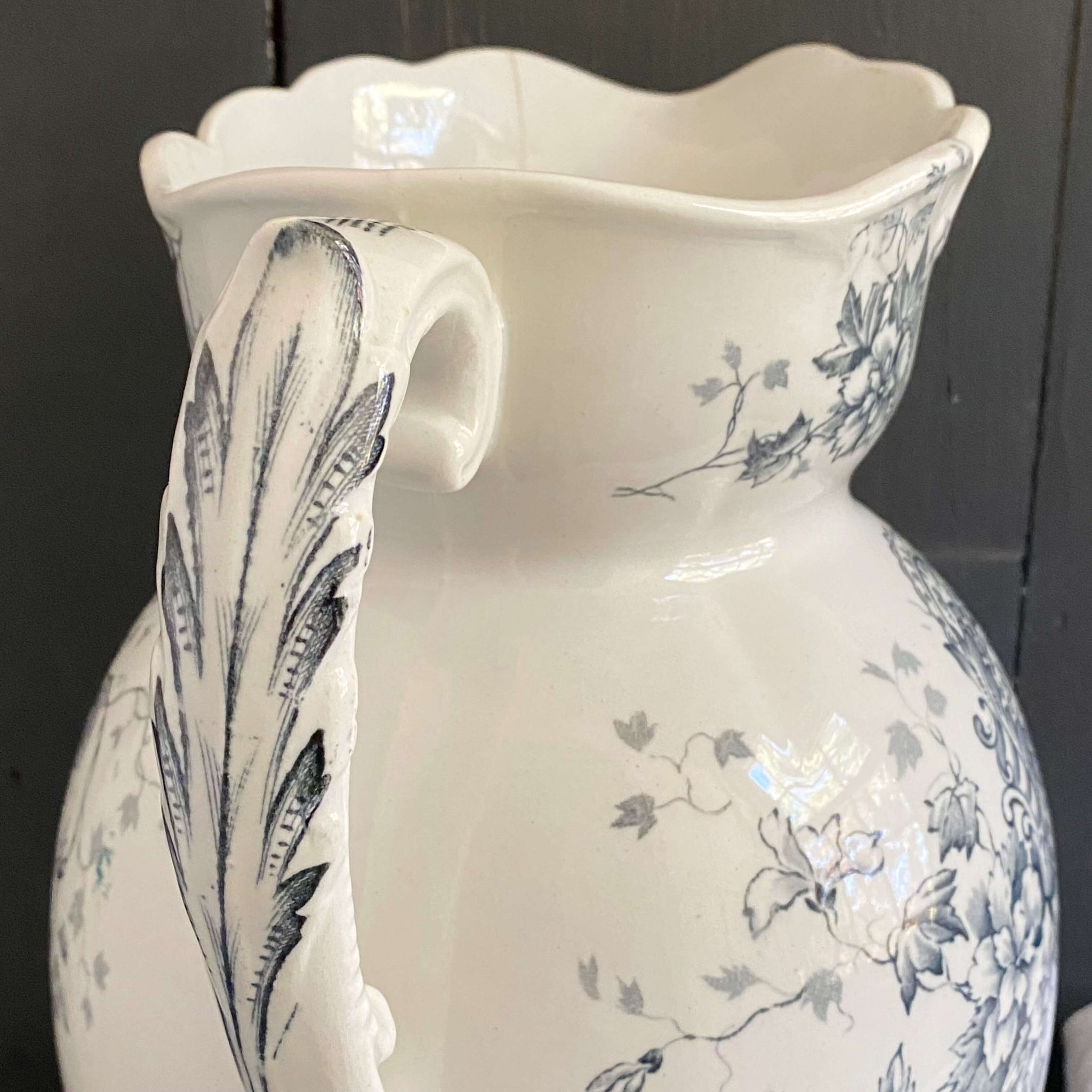 Antique J.H.W. & Sons Wash Pitcher Cannes Pattern circa 1892-1924