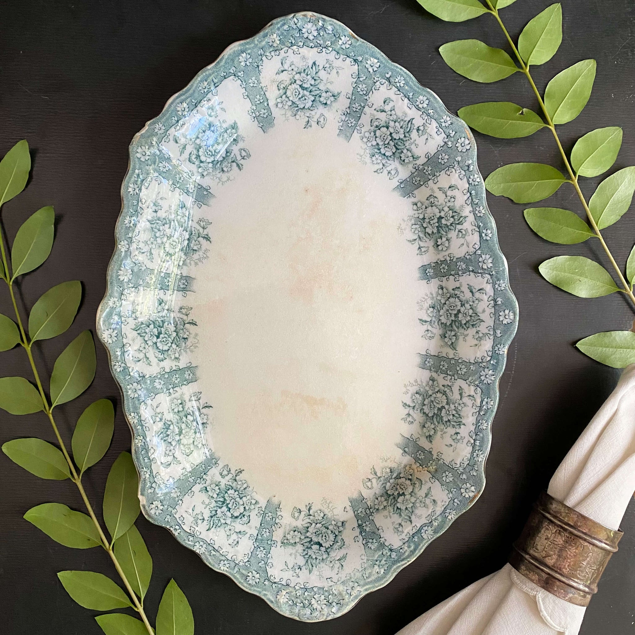 Rare Antique A.J. Wilkinson's Staffordshire Platter Gem Pattern circa 1890s-1920s