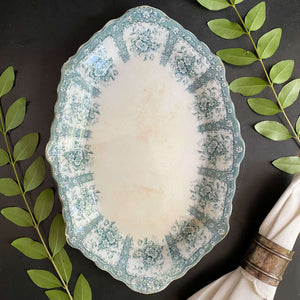 Rare Antique A.J. Wilkinson's Staffordshire Platter Gem Pattern circa 1890s-1920s
