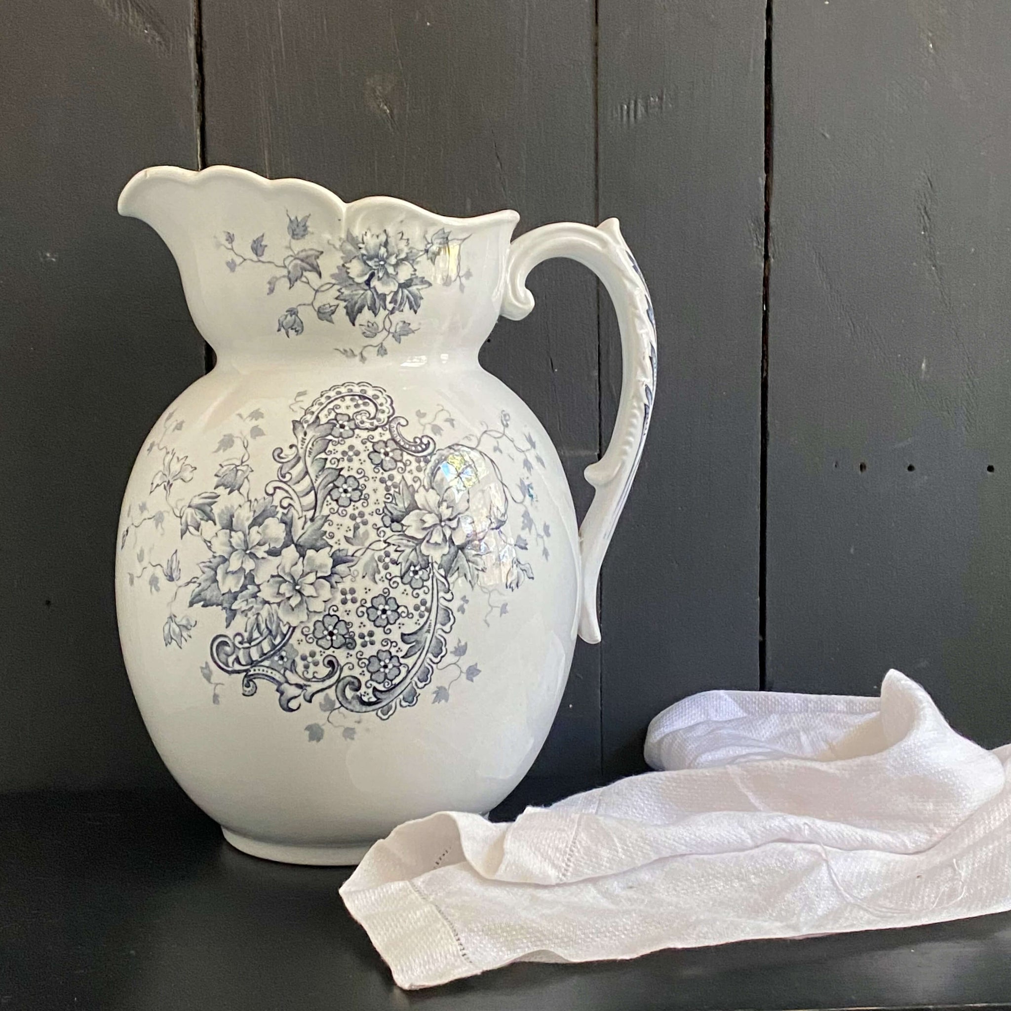 Antique J.H.W. & Sons Wash Pitcher Cannes Pattern circa 1892-1924