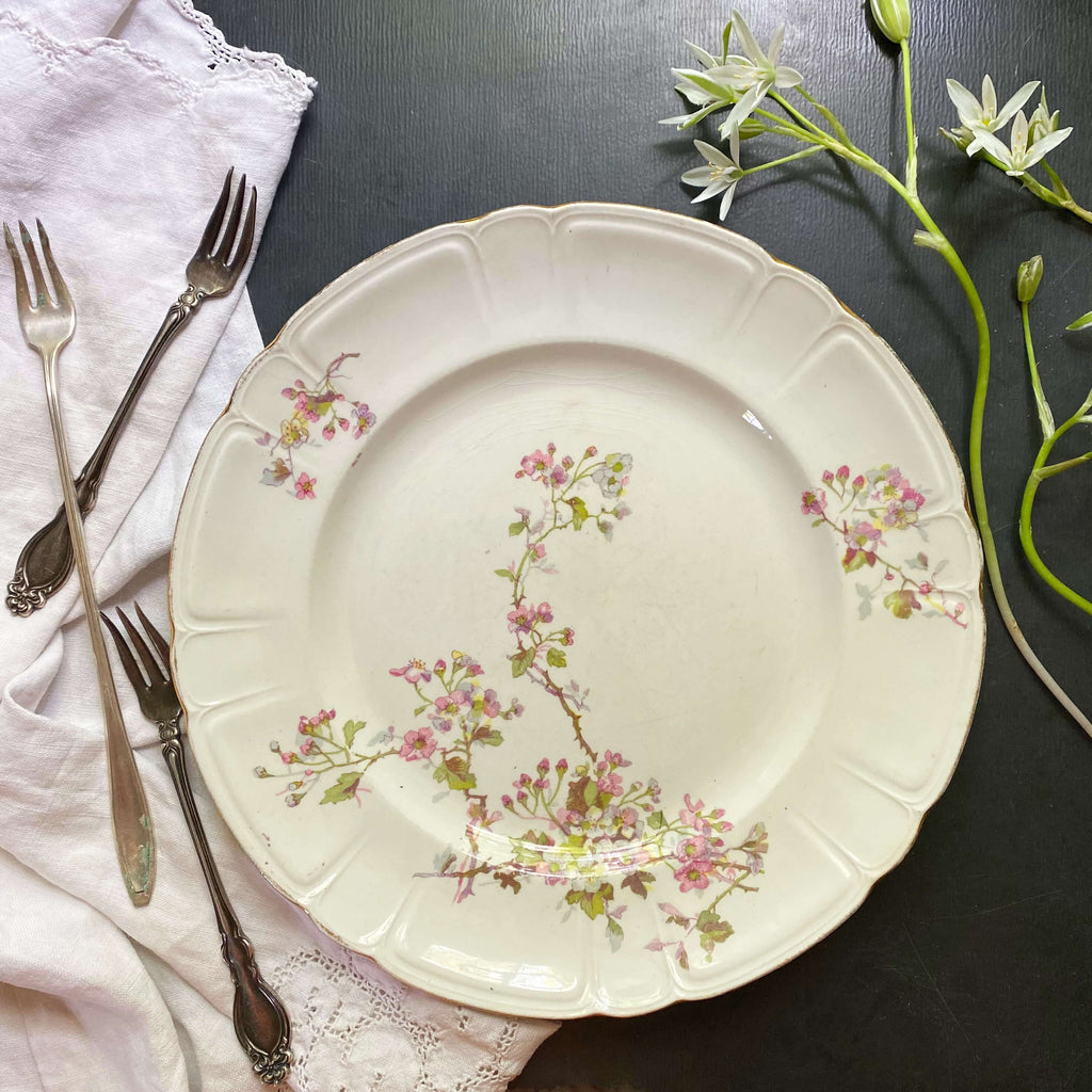Antique Swedish Gustafsberg Opak Dinner Plate - Hawthorn/Hagtorn Pattern circa 1914-1940