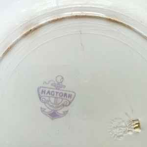 Antique Swedish Gustafsberg Opak Dinner Plate - Hawthorn/Hagtorn Pattern circa 1914-1940