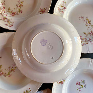 Antique Swedish Soup Bowls Gustafsberg Opak Hawthorn Pattern - Set of Five circa 1910-1940