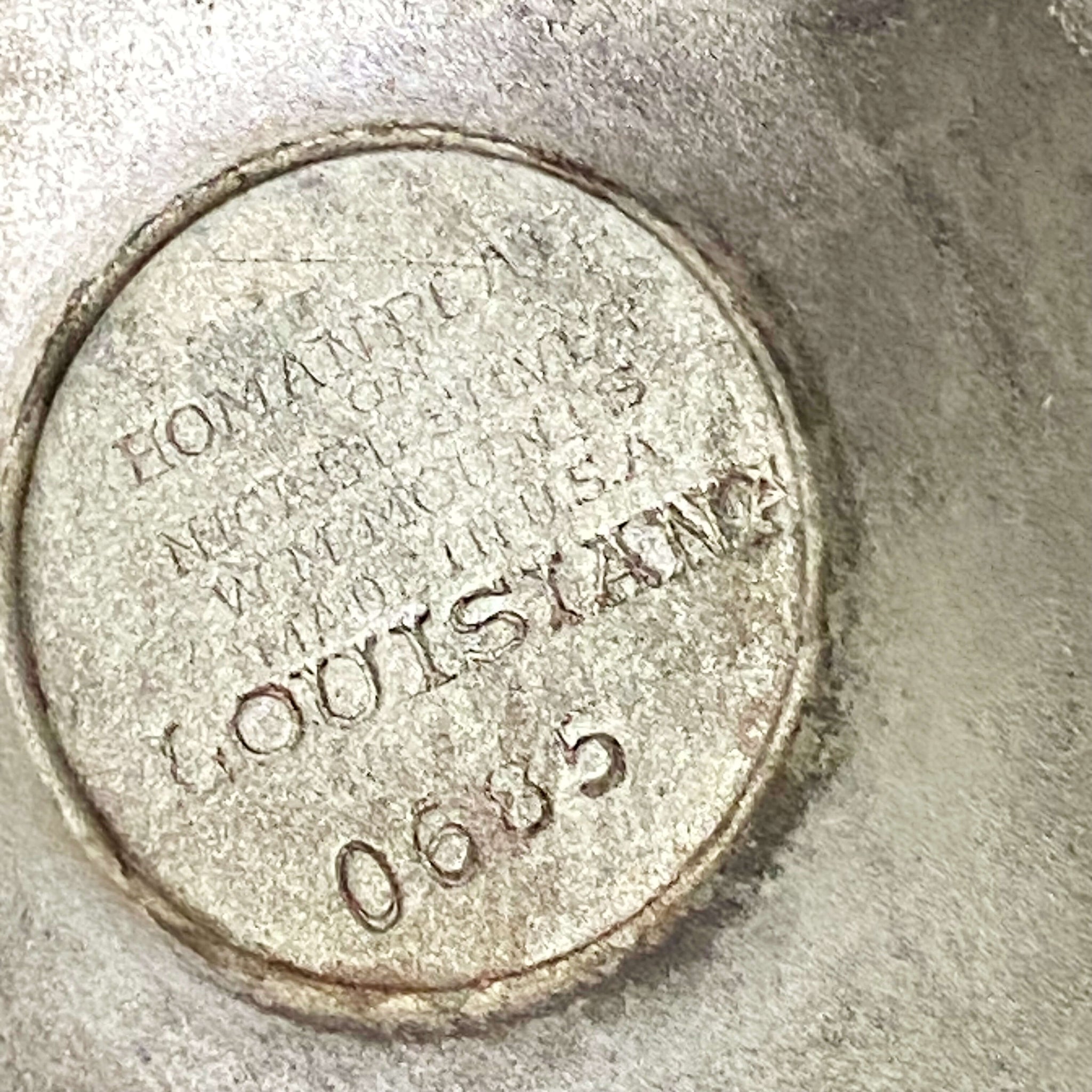 Antique Homan Plate Creamer with Monogram - Louisiana Pattern circa 1900s-1920s