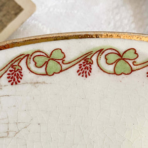 Antique 1920s Homer Laughlin Clover Dinner Plates in the Hudson Shape circa 1920 - Set of Two