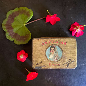 Antique La Palina Cigar Storage Tin circa 1910-1926