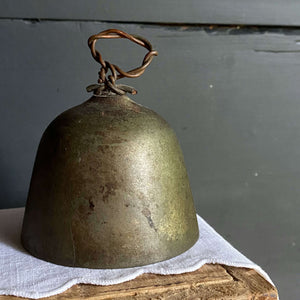 Antique Primitive Brass Livestock Bells - Set of Three