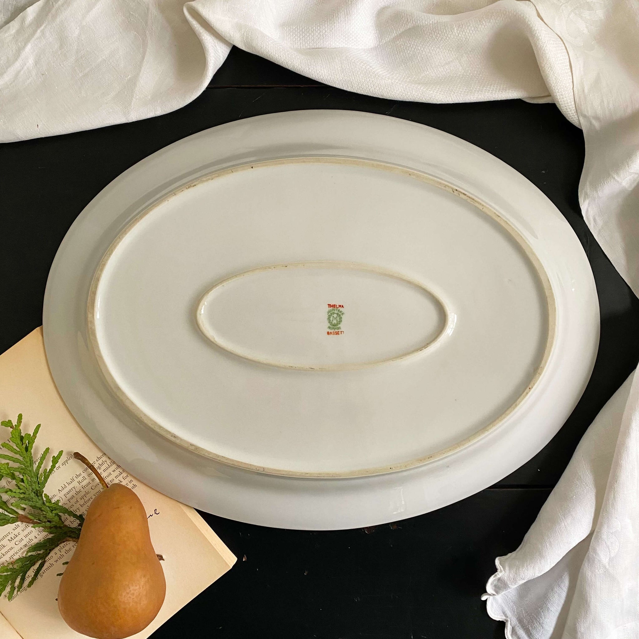 Antique Noritake Porcelain Platter - Thelma Bassett Patten - 16 Inch Size circa 1920s