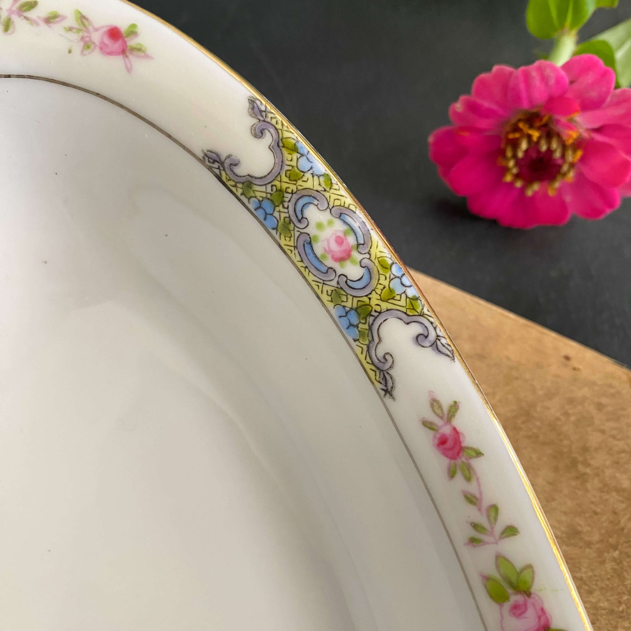 Antique Noritake Thelma Bassett Porcelain Relish Dish circa 1920s