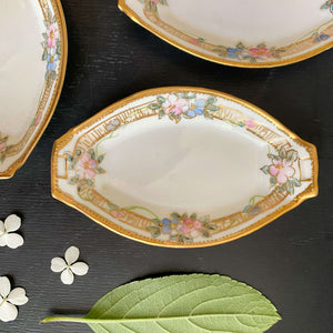 Antique Noritake Porcelain Salt Cellars circa 1911-1921 - Set of Six