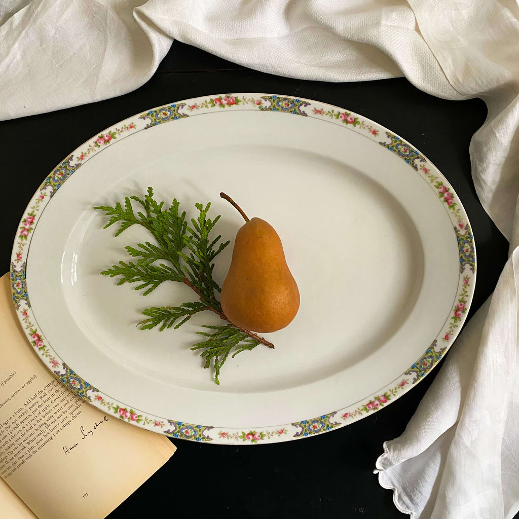 Antique Noritake Porcelain Platter - Thelma Bassett Patten - 16 Inch Size circa 1920s