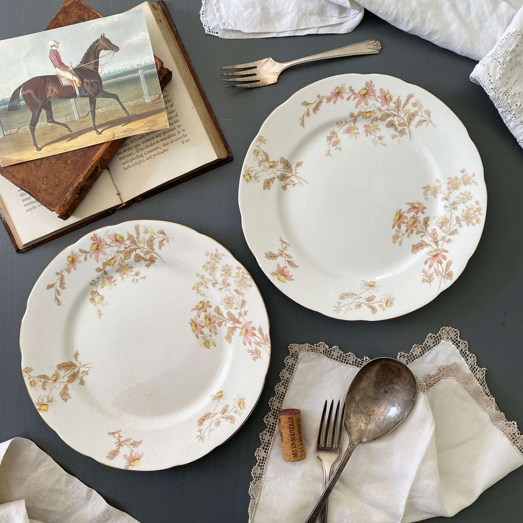 Antique T & R Boote Castelar Luncheon Plates - Set of Two circa 1890-1906