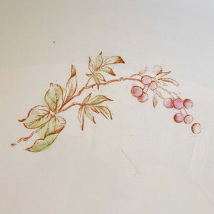 Antique Pink Floral Royal Porcelain Wash Basin & Pitcher by Maddock's Lamberton Works circa 1888-1902