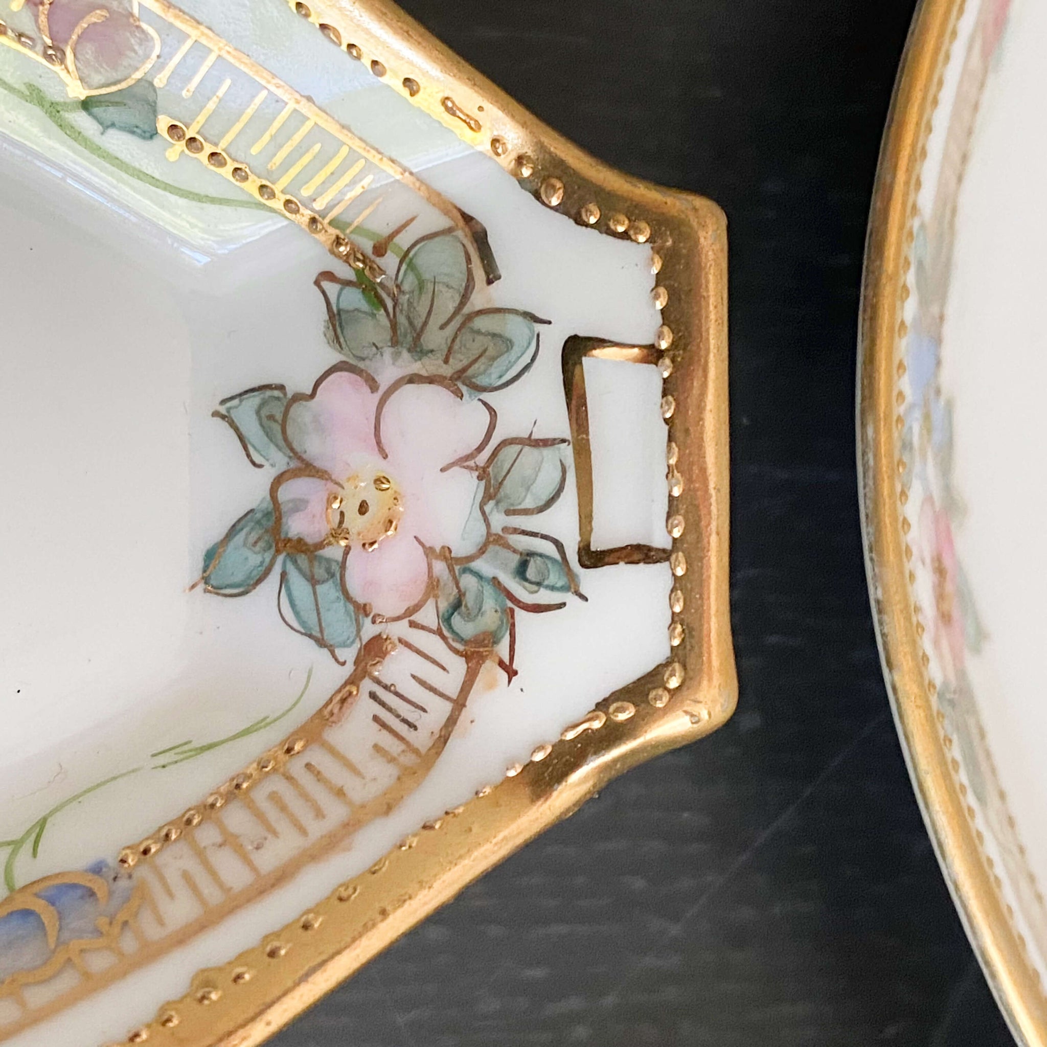 Antique Noritake Porcelain Salt Cellars circa 1911-1921 - Set of Six
