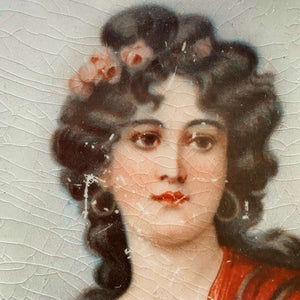 Antique Portrait Plate by The Colonial Co circa 1903-1922 after Moritz Stifter Painting