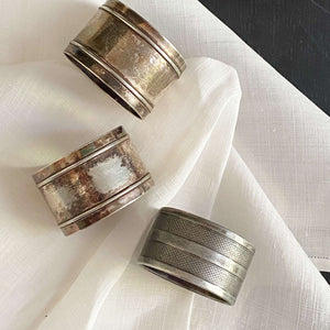 Mismatched Set of Vintage and Antique Napkin Rings - Set of Five