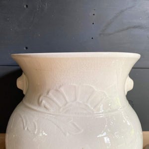 Antique White Chamber Combinet Slop Jar by Homer Laughlin circa 1910s