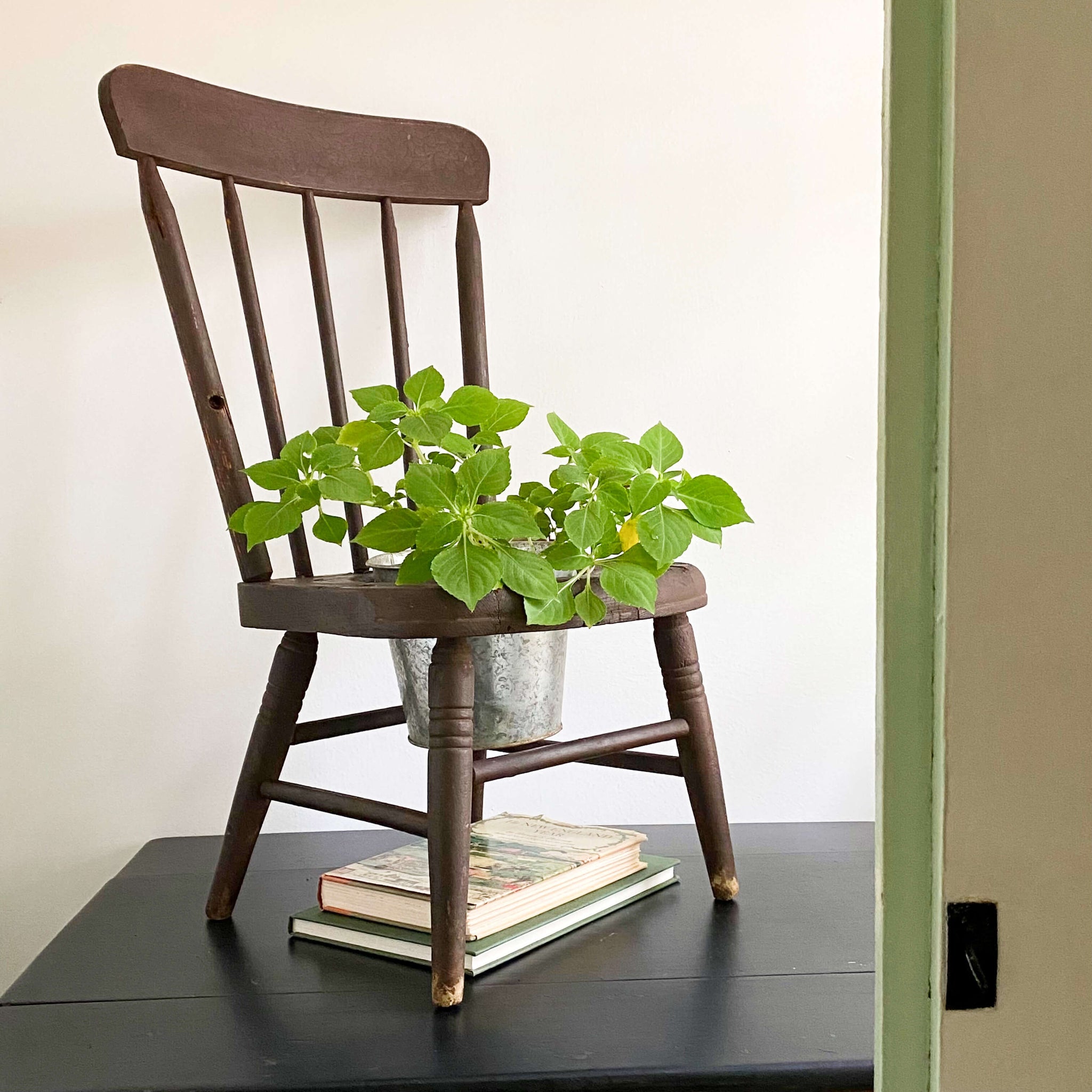 Antique Windsor Style Children's Potty Chair - Repurposed Plant Stand
