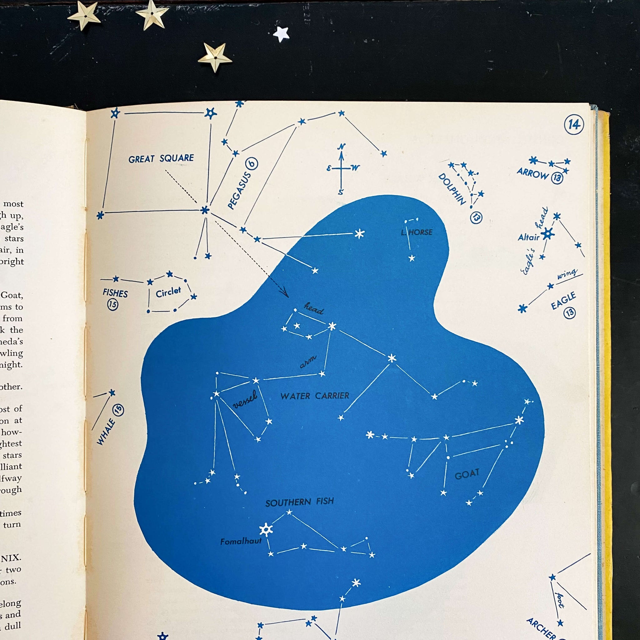 The Stars by H.A. Rey - 1956 Edition Fourth Printing with Wall-Size Chart of the Constellations