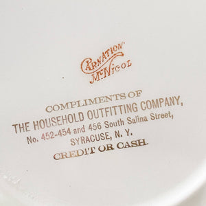 Antique Gibson Girl Promotional Plate by McNicol Pottery for The Household Outfitting Co circa 1910